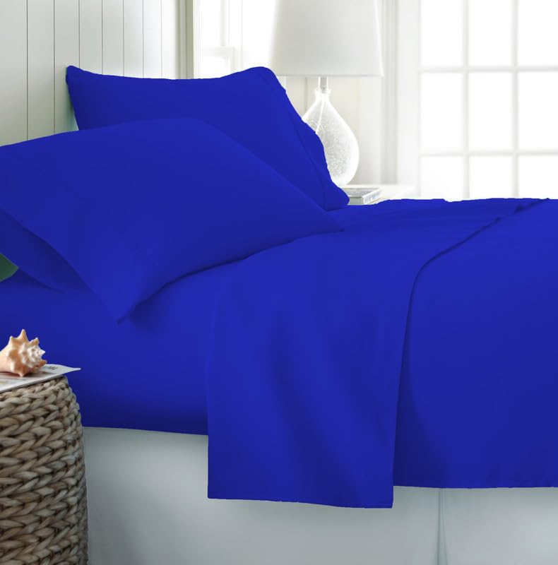 Knight Kavalier Single Size Fitted Sheet- Egyptian Cotton 500 Thread Count Hotel Luxury 1 Piece Single Fitted Bedsheet- Fit Mattress Up to 12"- Extra Soft, Wrinkle Free, Breathable Sheet- Royal Blue (B0D76RXS49) Amazon Price History, Amazon Price Tracker