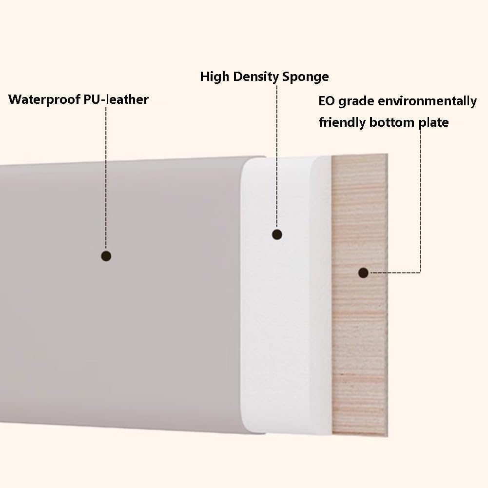 Panneau de tête de lit capitonné autocollant 3D pour chambre à coucher et salon - Design anti-collision - Taille double