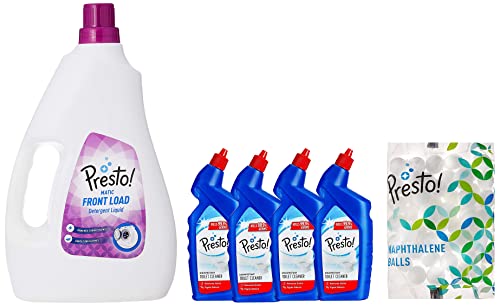 Image of Amazon Brand - Presto! Disinfectant Toilet Cleaner - 1 L (Pack of 4) & Amazon Brand - Presto! Naphthalene Balls - 200 G (Pack Of 5) & TP-Link AC750 Wifi Range Extender