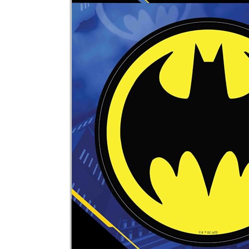 Image of DC Comics Batman Logo Adhesive Vinyl Decal - Iconic Batman Sticker for Car, Window, or Laptop