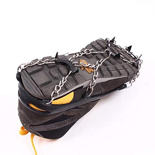 ThreeH Crampons 8 Crampons de Traction en Acier Inoxydable Crampons pour Neige, Neige, Course à Pied, Escalade et randonnée