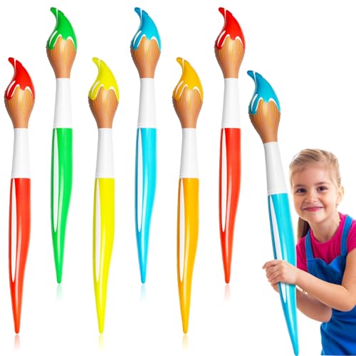 6 Pcs Inflatable Paint Brushes Balloons Large Art Paint Brushes Balloon for Back to School Classroom Events Party Decorations
