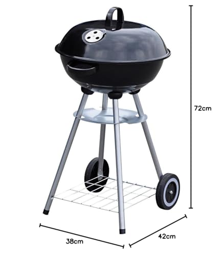 Foto von Elta Kugelblitz Standgrill Ailton Kugelgrill Holzkohle BBQ Grill Rundgrill Black