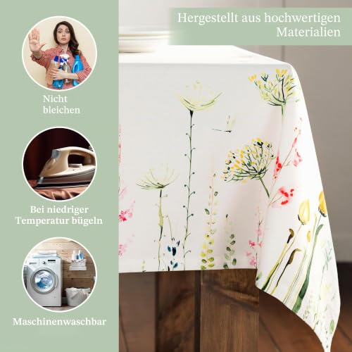 Maison d'Hermine Tischdecke, Rechteckig, 100% Baumwolle (180 cm x 140 cm) – Ansicht 3
