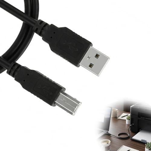 Jetstream Cable Imprimante, Câble USB A vers USB B, Câble USB B MIDI 1,8 m pour Instruments, compatible avec les Imprimantes, Pianos, Contrôleurs, Claviers, Microphones USB et Autres Appareils