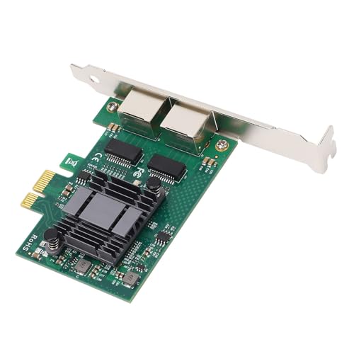 Tarjeta de red PCIe SUNGOOYUE, adaptador Ethernet Gigabit de 2 puertos con disipador de aluminio y conectores RJ45 dorados para computadora de escritorio miniatura 3