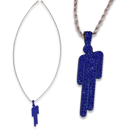 GWAWG Collier en acier inoxydable pour femme et homme - Forme humanoïde - Collier en acier inoxydable - Pendentif coloré en forme de méchant méchant -...