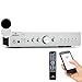 Produktbild Auna Verstärker, HiFi Stereo Mini Verstärker, HiFi-Verstärker mit Bass & Treble Regler, 2 Kanal Audio-Verstärker, Stereo-Verstärker & Lautsprecher mit Fernbedienung & AUX Eingang, AV Receiver