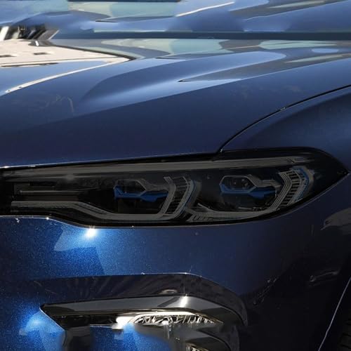 Film phare BMW X7 G07 : lot de 2 protections autocollantes en TPU noir