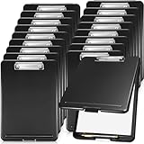 Epakh 18 Pcs Clipboard with Storage Bulks Plastic Storage Foldable Nursing Clipboard with Low Profile Clip for Student Teacher Nurse Employee, 9.5 x 13.5 Inch