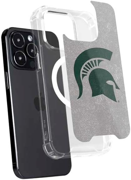 Skinit Phone Case Compatible with MagSafe iPhone 14 Pro Max - Officially Licensed Michigan State University Grey Spartans Logo Design