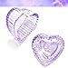 Mnk66 Glass Dappen Dish with Lid for Acrylic Nails Crystal Purple Acrylic Liquid Powder Glass Cup Nail Liquid Glassware Bowl, Sweet Heart (YSHJB019-Purple-2pcs)