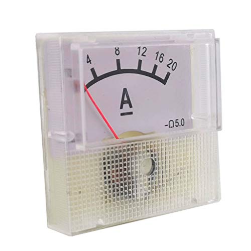 Image of Analog Current Panel Meter for DC 0-20A Ammeter Square Shape Current Test Mechanical Pointer Type for DC Panel Meter Amp