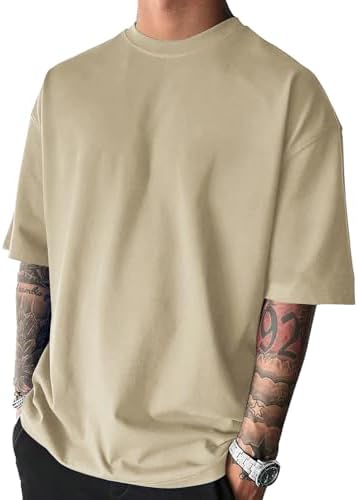 Men's Fashion Oversized Tshirts Workout Short Sleeve T-Shirt Dry Fit Lightweight Crewneck Tee Tops
