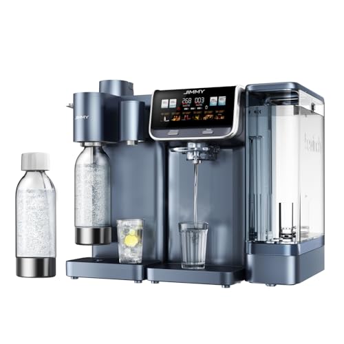 JIMMY M9 Pro + S9 Osmoseanlage mit Wassersprudler Umkehrosmose Wasserfilter für Trinkwasser 7-stufige Filterung & Mineralien 3S-Heizung Kaltes Wasser Echtzeit-TDS-Anzeige