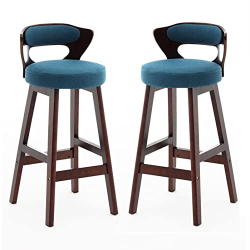 Taburetes Altos de Cocina Madera con Respaldo Marca HYUFEIAO