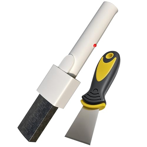 Pool Pumice Stone and Scraper Set with EZ Clip Handle to Reomve Erase Rust Stain Spot in Concrete Plaster Pool Spa and Calcium Deposit on Pool Tile