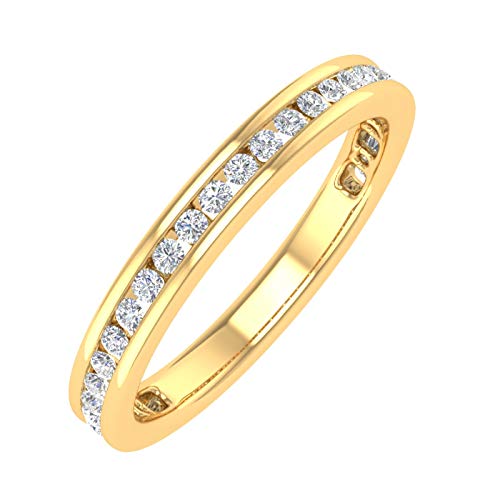 1/3 Carat Channel Set Diamond Gold Wedding Band Ring in 10K Solid Gold