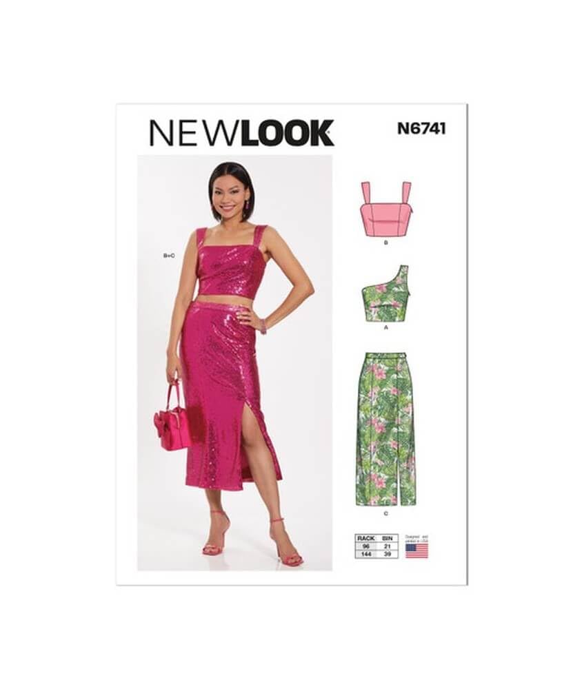 New LookMisses' Two-Piece Dresses Sewing Pattern Kit, Code N6741, Sizes 6-8-10-12-14-16-18, Multicolor