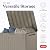 Keter City 30 Gallon Resin Outdoor Storage Box and Patio Furniture Side Table for Pool and Garden Accessories, Beige