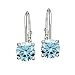 Sterling Silver Swarovski Elements Leverback Earrings