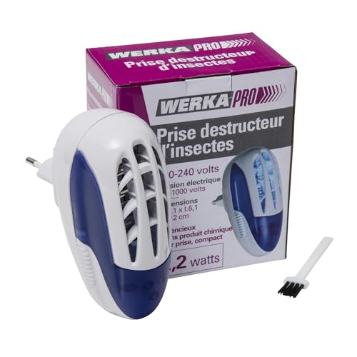WERKA PRO Prise Destructeur d'Insectes - Silencieux - sans Produit Chimique - Compact - Protection...