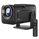 Mini Smart Projector, Portable 4K Projector with Auto Keystone, 200 ANSI Android 11.0, WiFi 6 Bluetooth 5, 30-130 Inch 180°Rotatable, for Home Theater Outdoor Movie