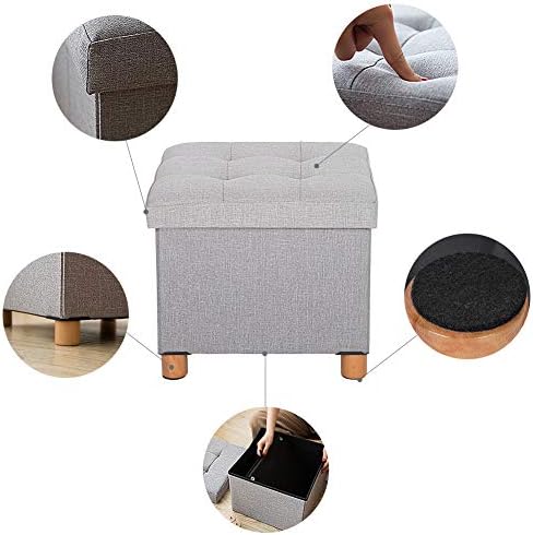 Ottoman with Storage,Storage Ottoman,Foot Rest,Storage Ottoman Folding Rectangle Cube, Coffee Table Multipurpose Foot Rest,Sofa Stool,Ottomans Bench Foot Rest