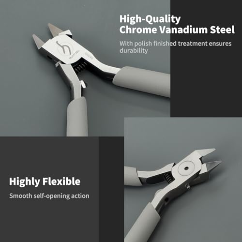 RUITOOL Model Nippers Tools for Model Builders to Repair and Fix Plastic Models, Ultra-thin Single Blade Nipper, 4.3inch Non-slip Grip Sprue Cutter for Plastic Model Building