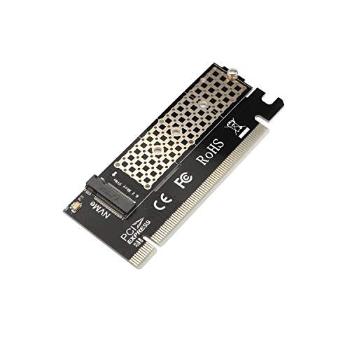 Futheda M-Key PCIe Adapter M.2 NVME SSD to PCI Express Adapter Card for PC/2U Hight Server, PCIE GEN3 Full Speed Support PCIe X4 X8 X16 Slot, Support M.2 SSD 2230 2242 2260 2280