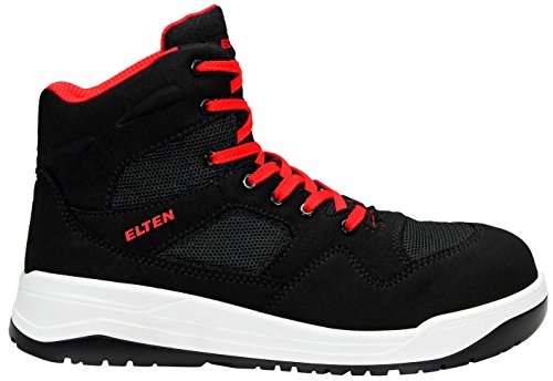 ELTEN Veiligheidsschoenen LAKERS black Mid ESD S1P, heren, sportief, sneakers, licht, zwart, kunststof kap - maat 44