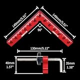 DEEFIINE 90 Degree Positioning Squares Right Angle Clamps 5.5" x 5.5",Aluminum Alloy Woodworking Carpenter L-Type Corner Clamping Tool for Picture Frames, Boxes, Cabinets or Drawers (4) - 5