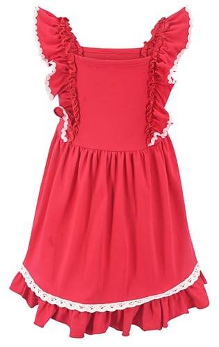 Image of Unique Baby Girls Smocked Holiday Dress for Big Kids and Toddler Outfit Clothes with Embroidery