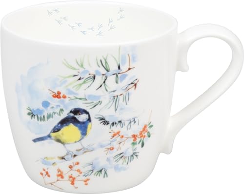 Könitz Porzellan GmbH Könitz Winter Animals Tasse en porcelaine de Chine Bone China, motif oiseau, 450 ml, design Victoria Lowe, 1120572781