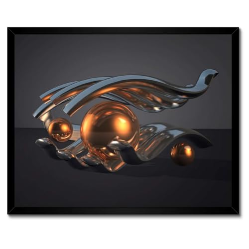 Poster decoration murale cadre blanc 50x40 cm style urbain chic chambre