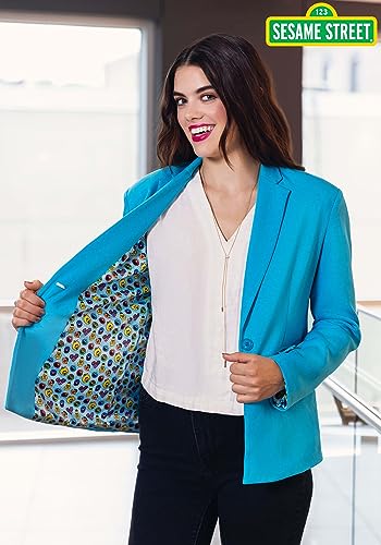 Women's Sesame Street Blazer, Fun Business Casual Work Blazers, Open Front Long Sleeve Work Office Jacket2