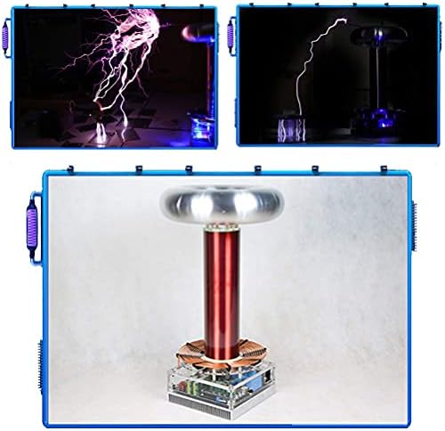 H-BEI Mini Musical Tesla Coil Kit, Music Tesla Coil DIY Kit Wireless Transmission, Tesla Coil Kit Music Plasma Horn Speaker, Science and Education Tool, Experiment Desktop Toy Model