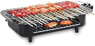 Electric BBQ Grill, Two Layer Grill Indoor Smokeless Electric BBQ Searing Grill Griddle