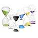 Hourglass, HoveBeaty Hand-Blown Sand Timer Set for Time Management 15 Minutes Durable Glass Construction (15 Min, Black)