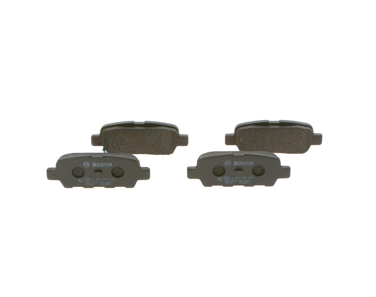 Bosch BP1515 - Brake Pads Car Rear Axle - Bosch Quality - Reduced Noise and Dust - ECE-R90 Certified - Copper-Free - 1 Set of 4 Pads