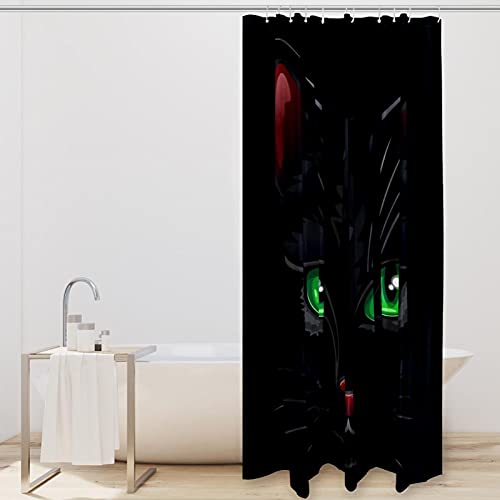 Rideau de douche chat noir imperméable et anti-moisissure - 3