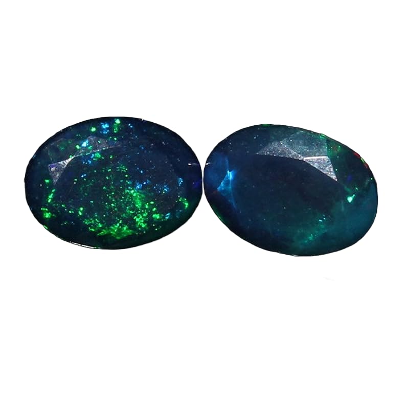 Opale noire facettée AAA 5x7mm pour haute joaillerie
