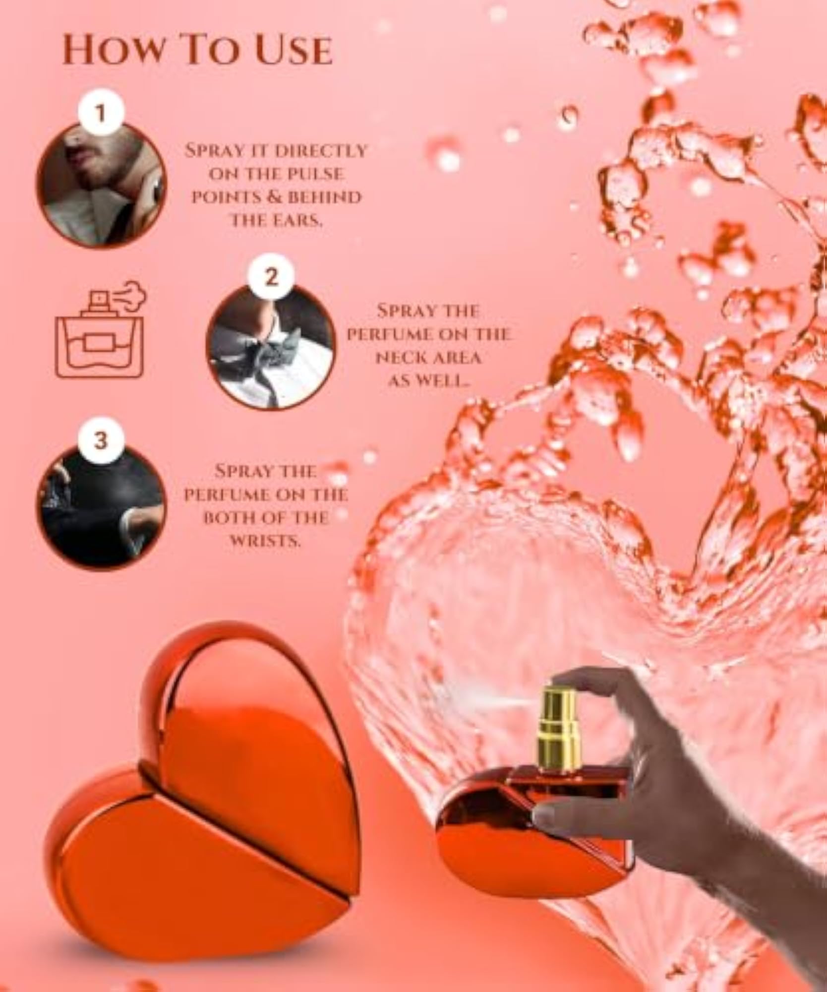 Heart Shape Non-Alcoholic Long-Lasting Perfume Spray