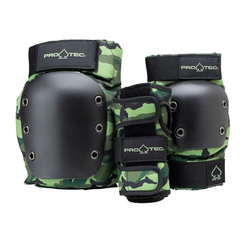 Pro-Tec Street 3-Pack Pad Set - Protective Gear for Skateboarding Roller Skating Scooter Bicycling