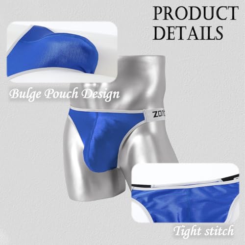 JINSHI Men's Thong Underwear Sexy Bulge Pouch T-Back Briefs Man Silk Low Rise Sport Stretchy Underwears Tangas3