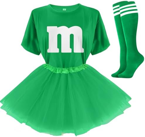 Letter M Halloween Costumes Tutu Skirts,Women Team Group T-Shirt,...