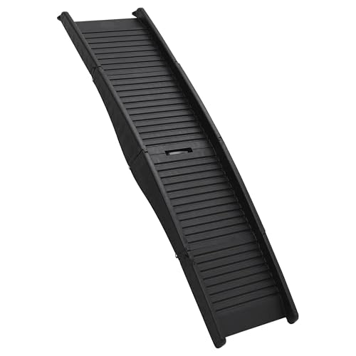 vidaXL Rampa Plegable para Perros plástico Negro 153x40x12,5 cm