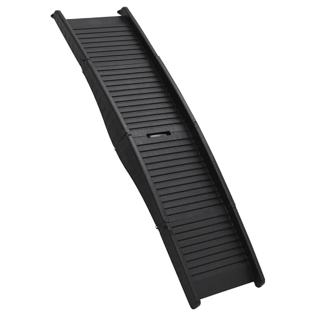 vidaXL Rampa Plegable para Perros plástico Negro 153x40x12,5 cm
