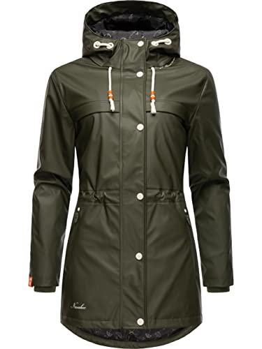 Navahoo Damen Regenmantel Rainy Forest Dark Olive Gr. M