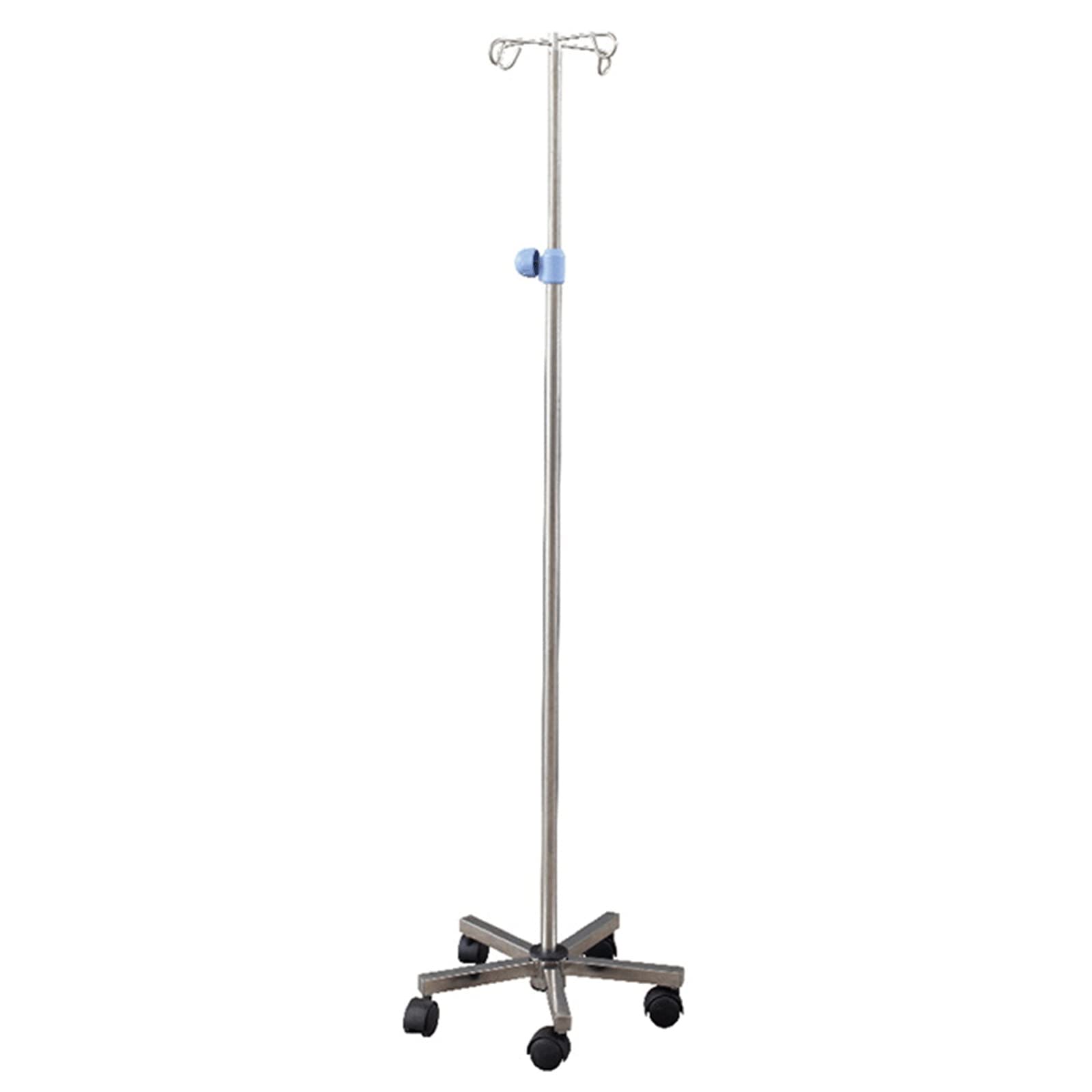 Buy Portable IV Pole With Wheels, Height Adjustable Stainless Steel IV